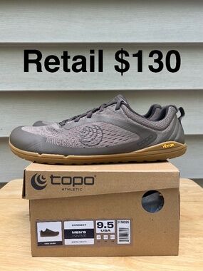 NEW Topo Connect Mens Size 9 (Brown Gum) Minimalist Barefoot Shoes Gorpcore